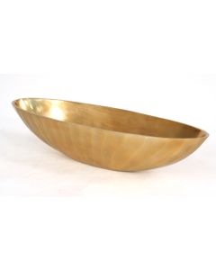 Ritz Oval Bowl in Ground Surface Gold Finish