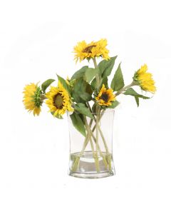 Sunflowers in Glass Vase