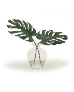 Philodendron Leaf in Glass