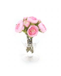 Pink Ranunculus in Bud Vase