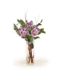 Lilac in Tall Rectangular Glass