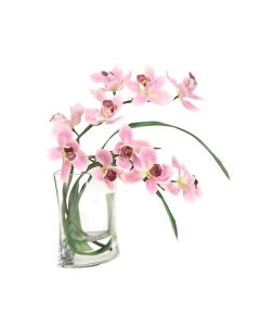 Lavender Cymbidium Orchid in Marquis Vase