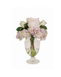 Lavender Hydrangea with Roses and Peonies