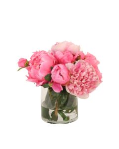 Pink Peony Mix in Glass