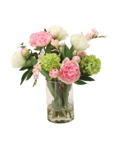 Garden Mix with Peonies and Parrot Tulips 