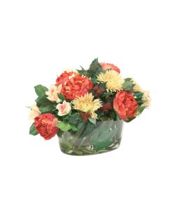 Spice Tone Garden Mix in Oval Glass