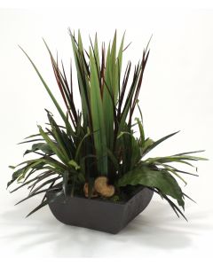 Greenery and Natural Products in Rust Square Planter