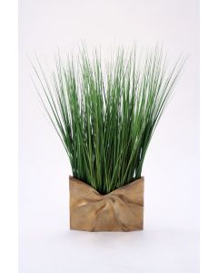 Grass in Gold Ritz Metal Envelope Vase
