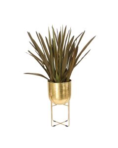 Blade Foliage in Brass Plant Stand-Large
