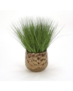 Grass in Medium Burnt Gold Gabi Planter