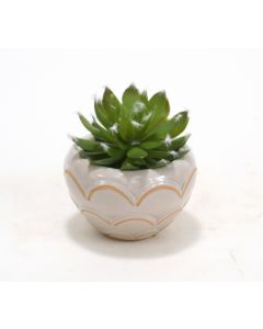 Hen and Chicken in Small Rounded Ivory Bowl - Set of 3