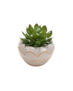Hen and Chicken in Small Rounded Ivory Bowl - Set of 3