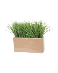 Green Grass in Mocha Planter