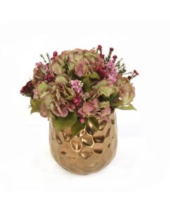 Fresh Picked Mix of Lilacs & Hydrangeas In Bronze Pot