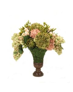 Hydrangea Mix in French Wire Urn