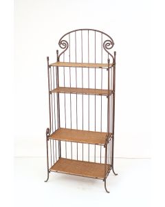 Bronze Corinthian Kd Bakers Rack with Bamboo Shelves