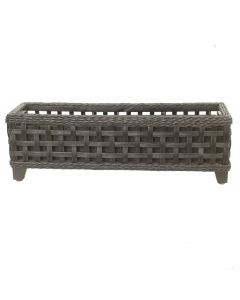 Black Rectangle Cross Weave Basket