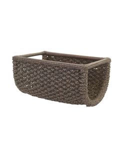 Dark Brown Woven Towel Basket