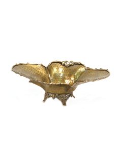 Antique Brass Oval Footed Planter