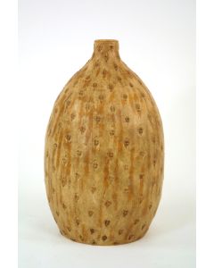 Large Round Jar with Base in Cork Finish and Gourd Shaped