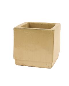 Medium Earthenware Square Planter in Ivory