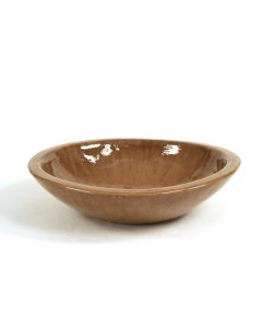 Large Round Stone Bowl in Mocha (Leather Finish)