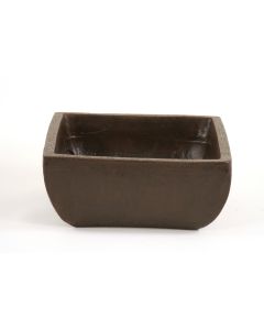 Large Square Stone Tray in Brown