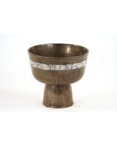 Ceramic Bowl with Eggshell Gun Metal