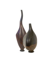 Paloma Wood Vases - Set of 2
