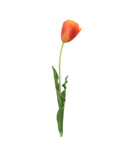 31" Large Open Tulip Dark Orange Red