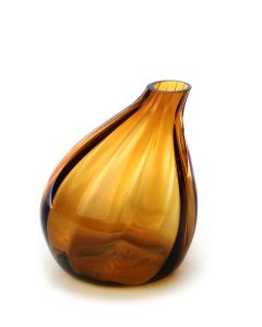 Amber Gourd Shaped Vase