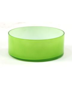 Round Green Shallow Bowl with White inside