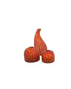 Red Decor Art Vases Set of 3