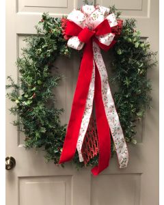 34" Holly Wreath