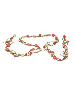 Designer Ornament Group featuring Red and Green Beaded Garland