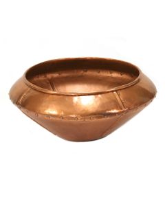 Large Round Brass Rivet Planter