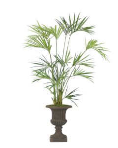 8' Kentia Palm in Rust Finish Resin Classic Urn