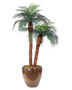 8.5' Phoenix Palm in Metallic Mocha Stoneware Planter