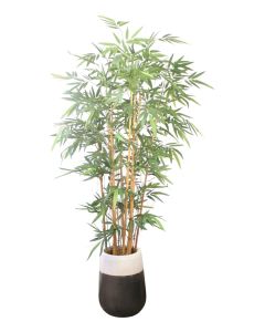 Bamboo Tree in Black/White Stoneware