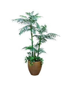 8.5' Phoenix Palm in Metallic Mocha Stoneware Planter