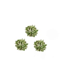 Designer Ornament Group featuring 4" Mistletoe Balls Set of 3