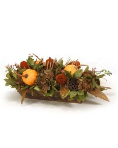 Harvest Centerpiece with Banksi and Hydrangeas