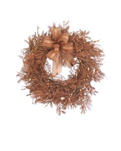 Brown-Copper Glitter Twig Wreath