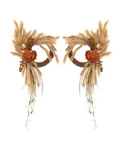 Fall Wreath with Pampas and Grass - A set of Right and Left Wreaths