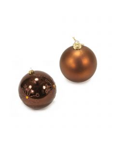 Designer Ornament Group featuring Brown Glitter Ornaments with a Stone