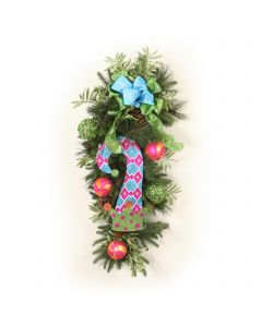 Jester Hat Swag with Bright Colored Ornaments
