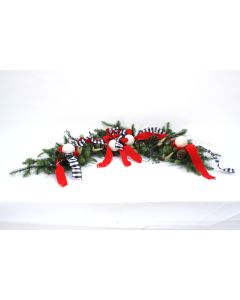 Christmas Garland with Black and White Accents