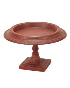 CAKE PLATE ON PEDESTAL STAND-Dark Red