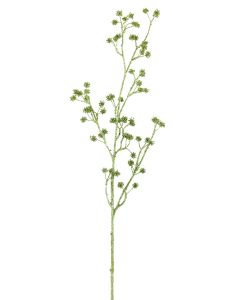 35" Plastic Crown Flower Spray in Green