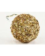 150mm Sequin Ball Ornament Gold